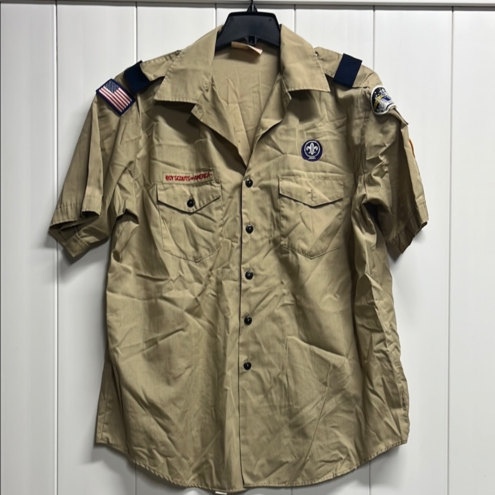 Men's BSA Tan Short Sleeve Uniform Shirt Size XL